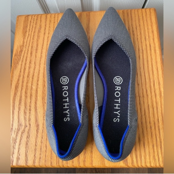 Rothy's Gray Flats Modern Minimalist Design - Picture 3 of 8